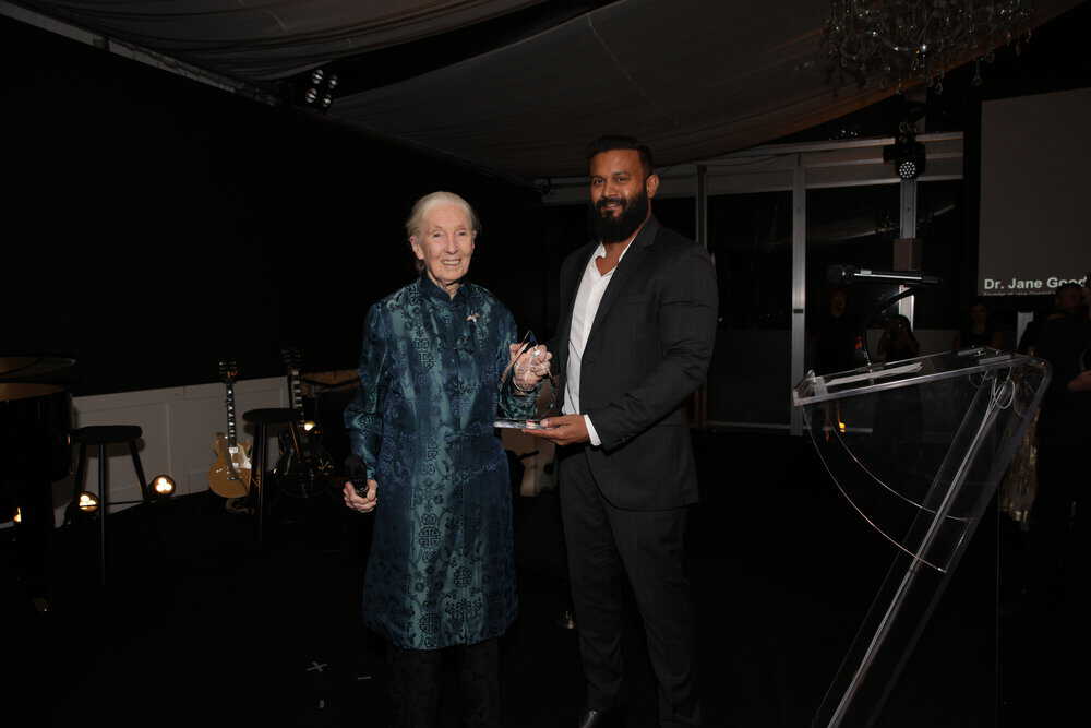 Jane Goodall & Dax